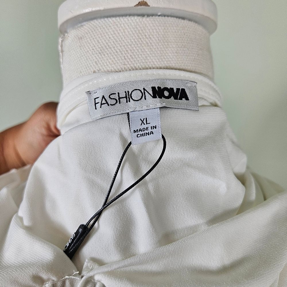 Fashion Nova White Sheer Cutout Maxi Dress - Picture 13 of 15